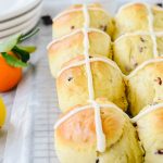 Hot Cross Buns on a cooling rack