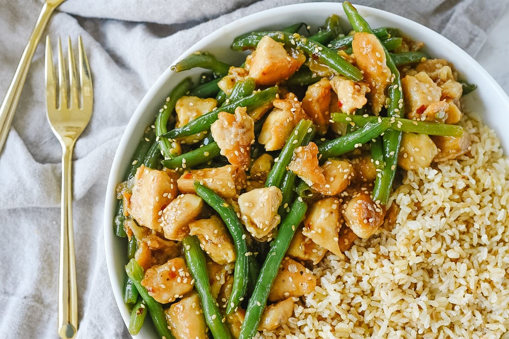 General Tso Chicken and rice