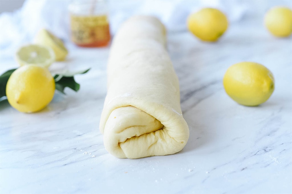 Lemon Rolls rolled up dough