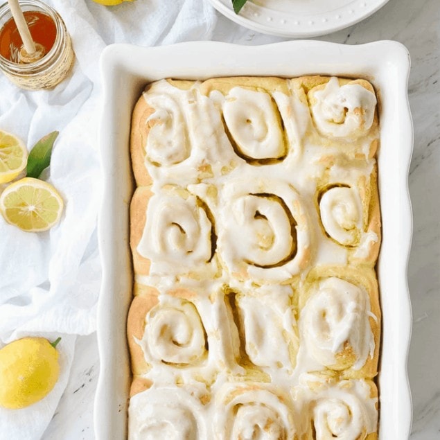 Lemon Rolls in a pan