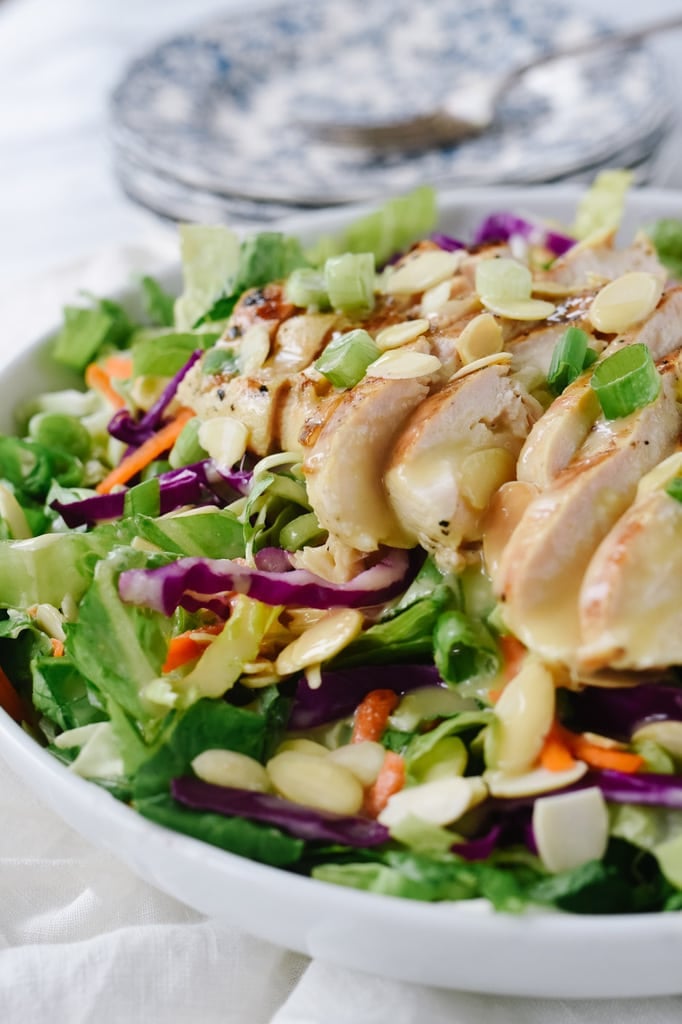 Oriental Chicken Salad in a white bowl