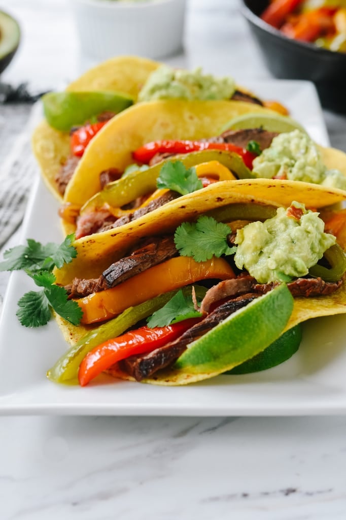 Beef Fajitas with guacamole