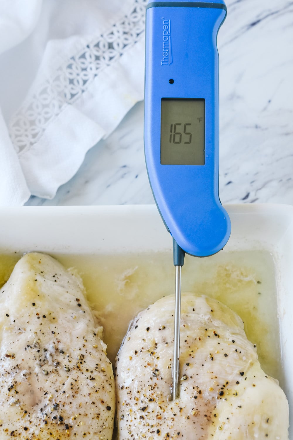 chicken breast with thermapen