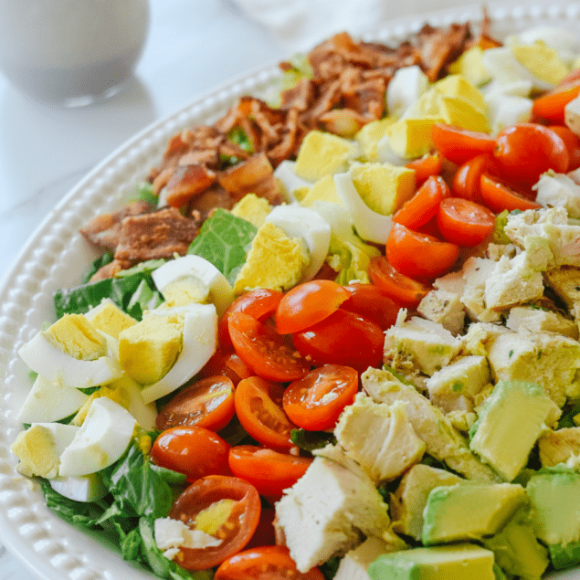 cobb salad on a plate