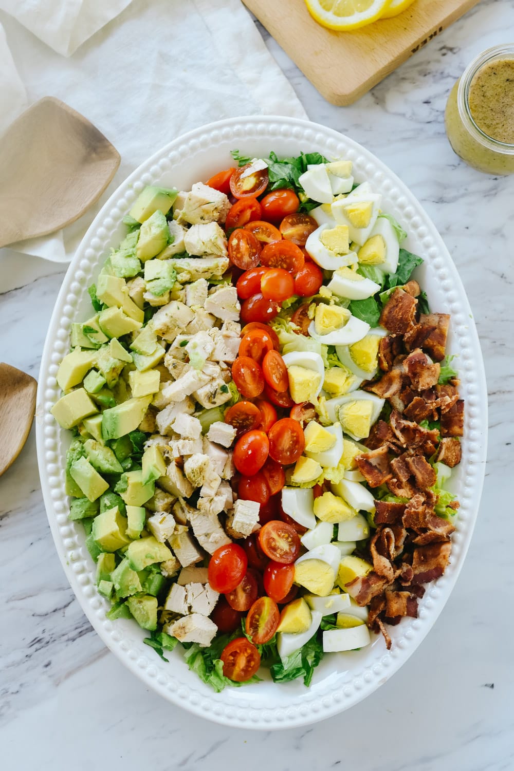 Cobb Salad on a platter