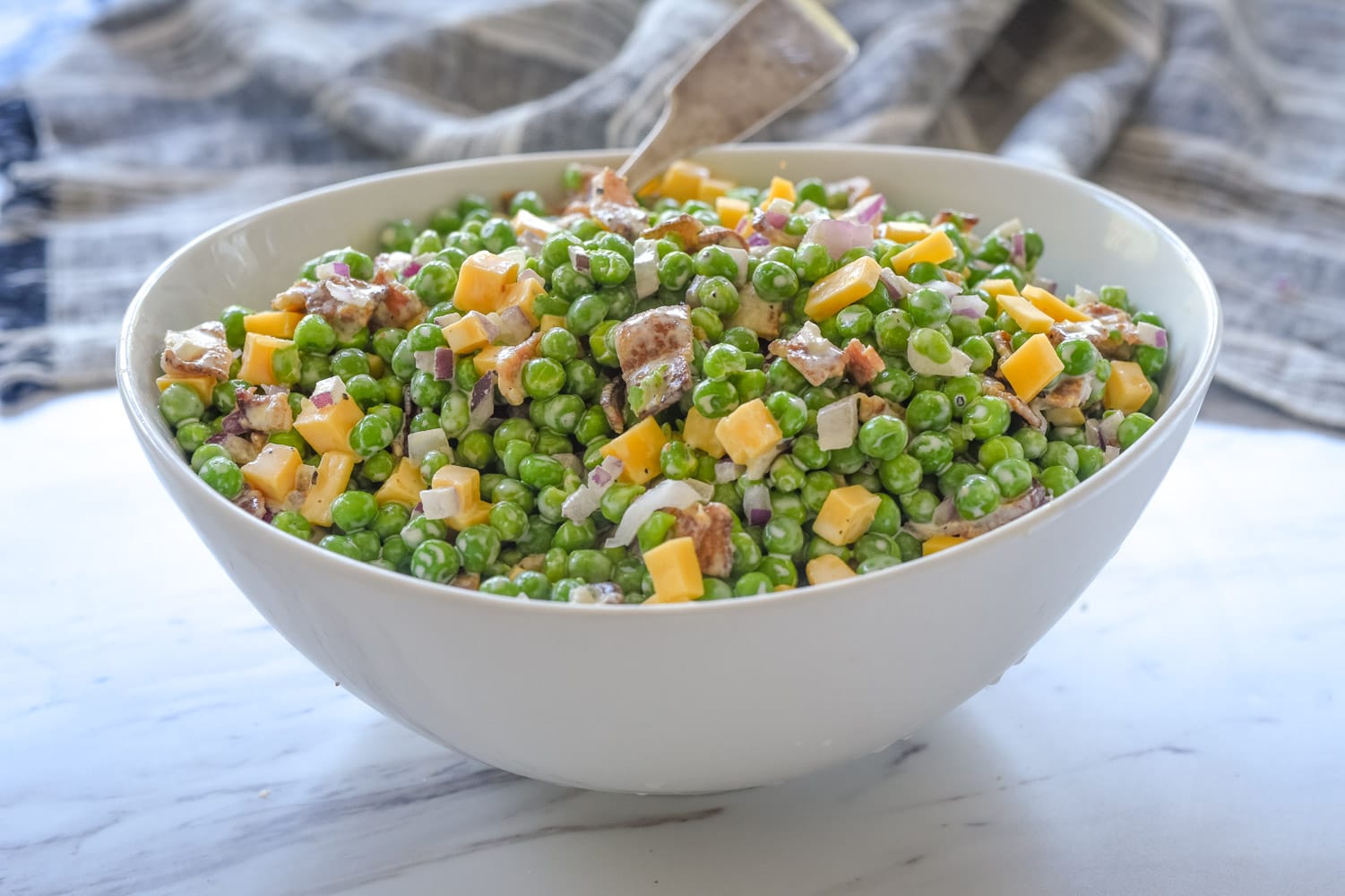 Pea Salad in a bowl