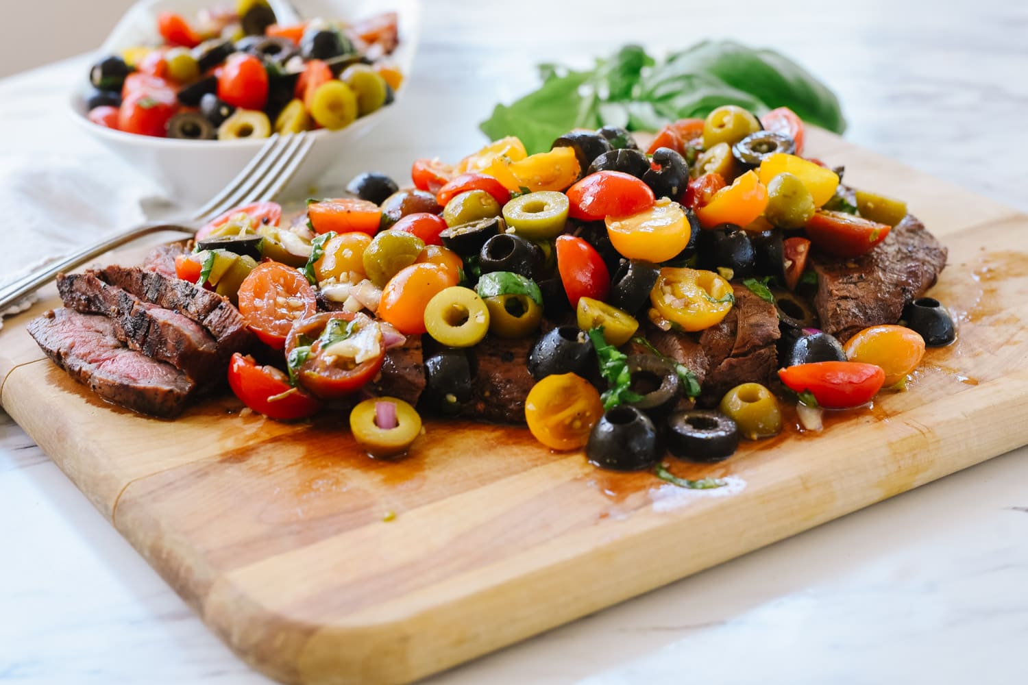 grilled flank steak with relish