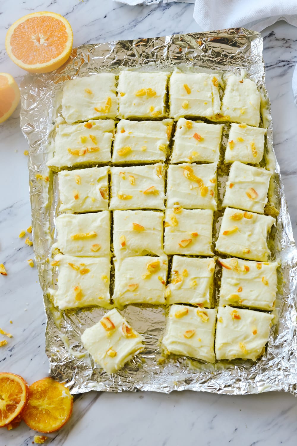 overhead view of sugar cookie bars