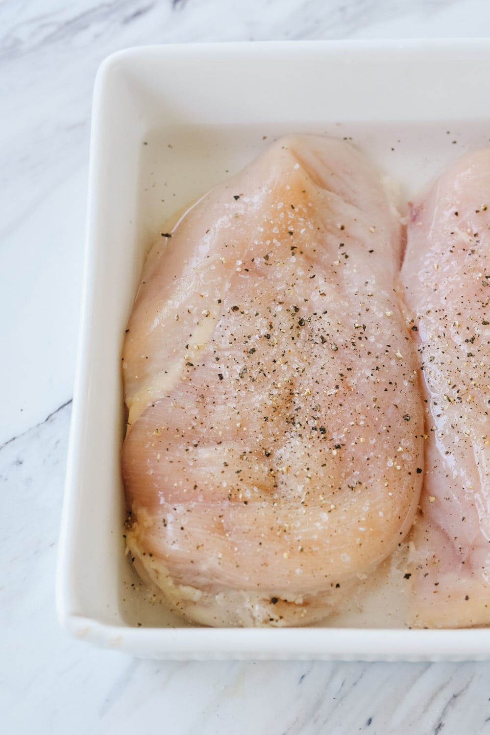 chicken breasts with salt and pepper