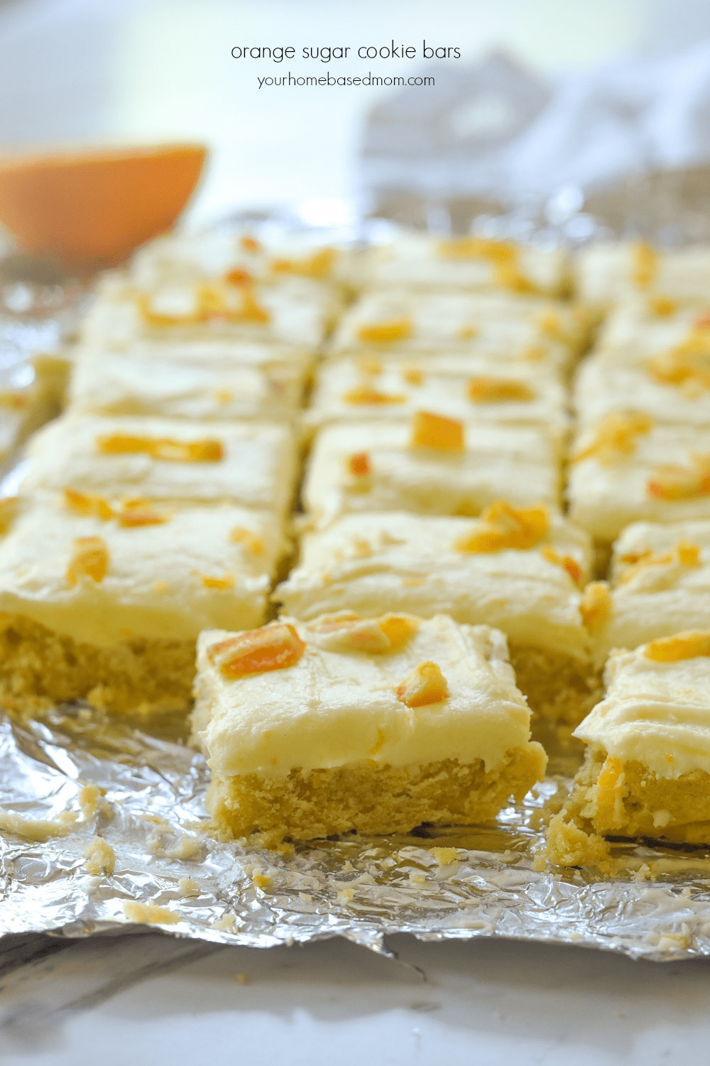 orange sugar cookie bars