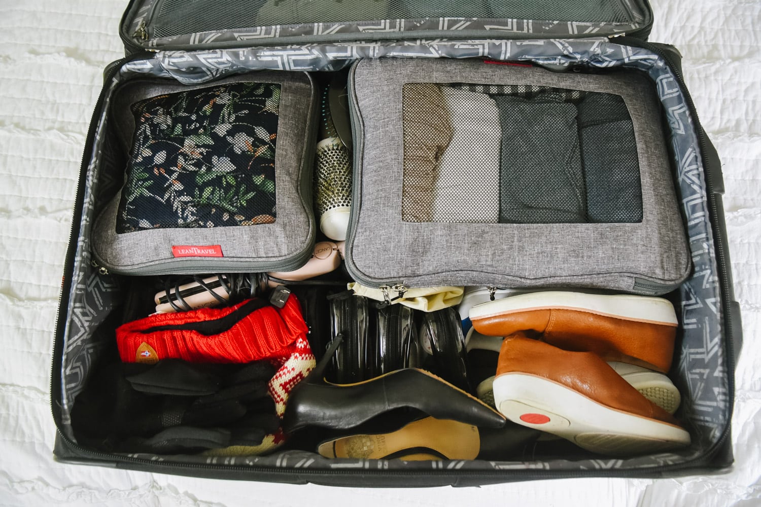 Packed suitcase