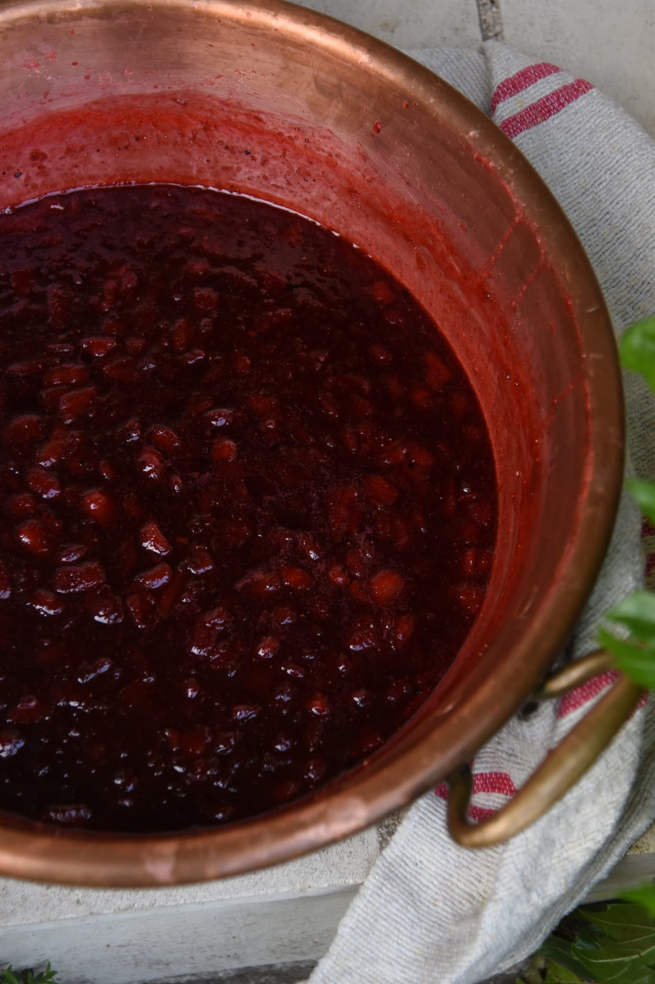 homemade jam in a pan