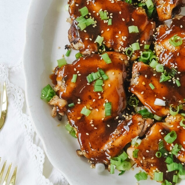 COconut Chicken on a white platter