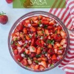 strawberry salsa in a bowl