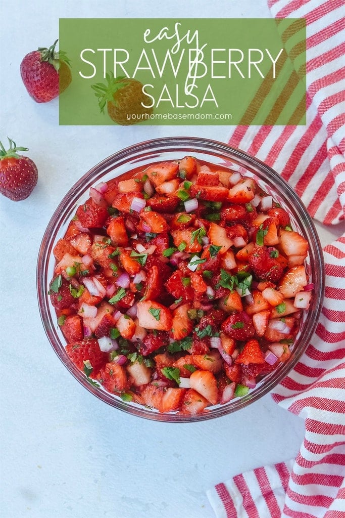 strawberry salsa in a bowl