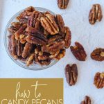 Candied pecans in a jar