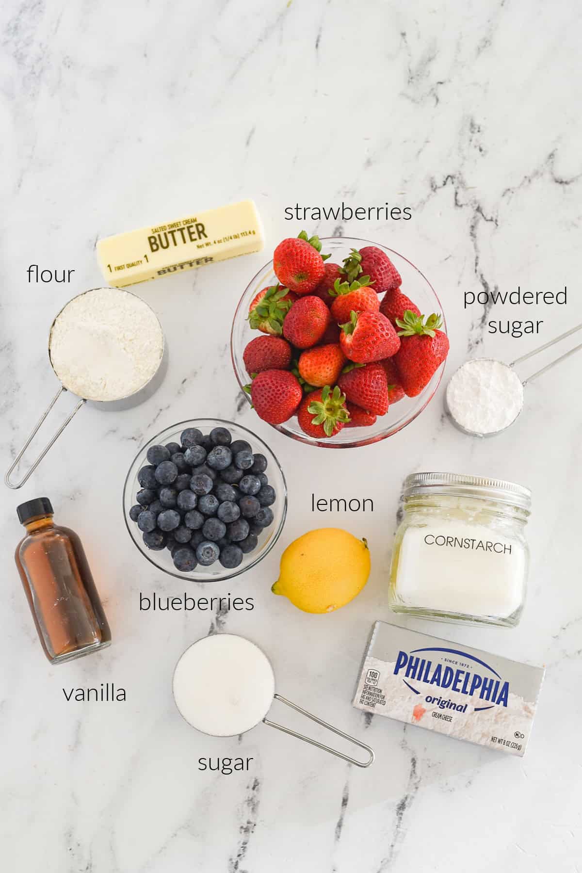ingredients for 4th of july piuzza
