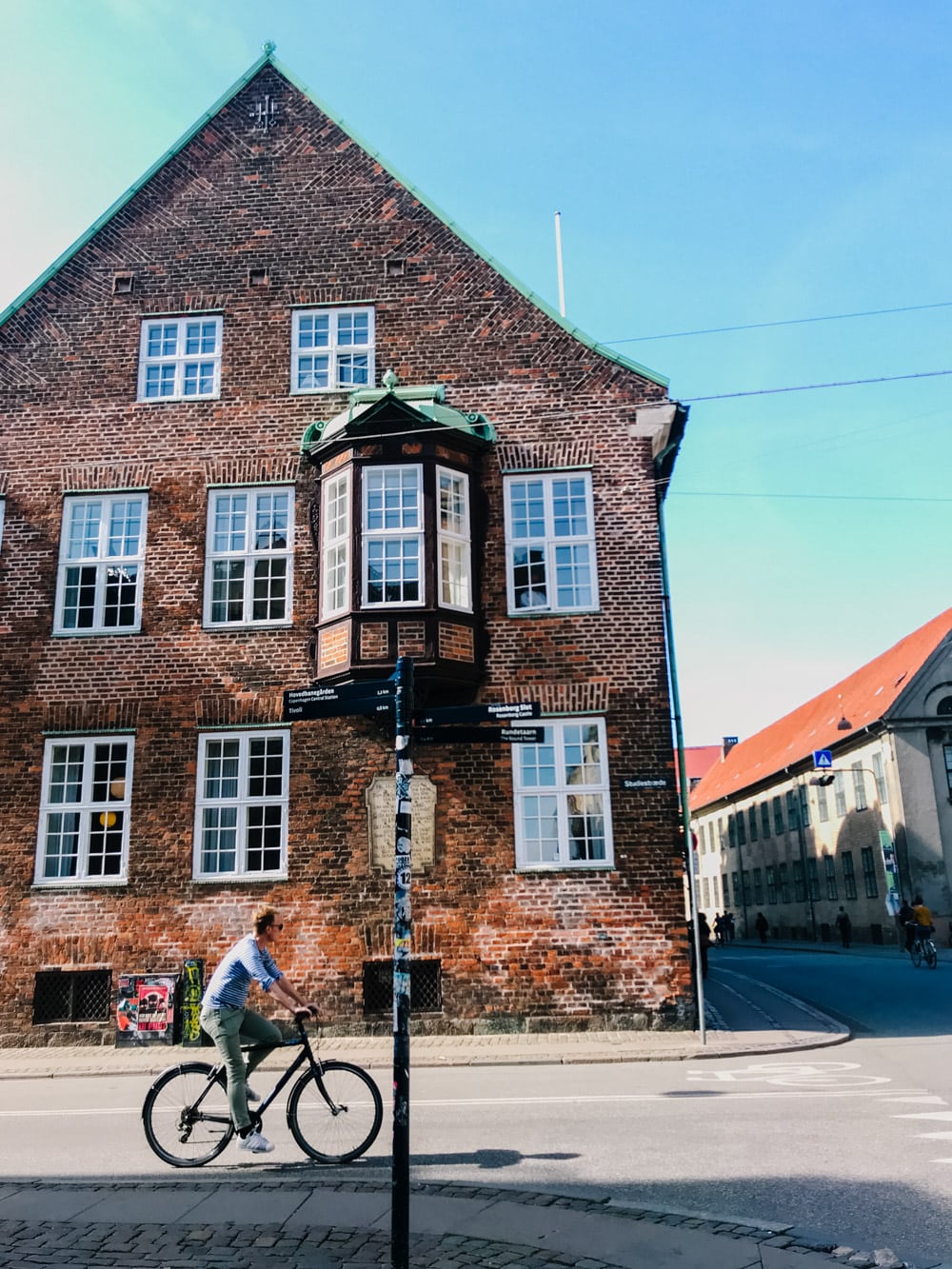 Bicyclist in Copenhagen Denmark