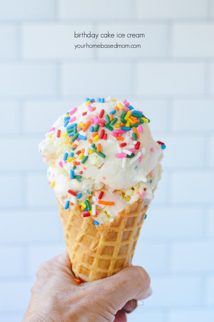 Homemade Birthday Cake Ice Cream Your Homebased Mom Homemade birthday cake ice cream your homebased mom