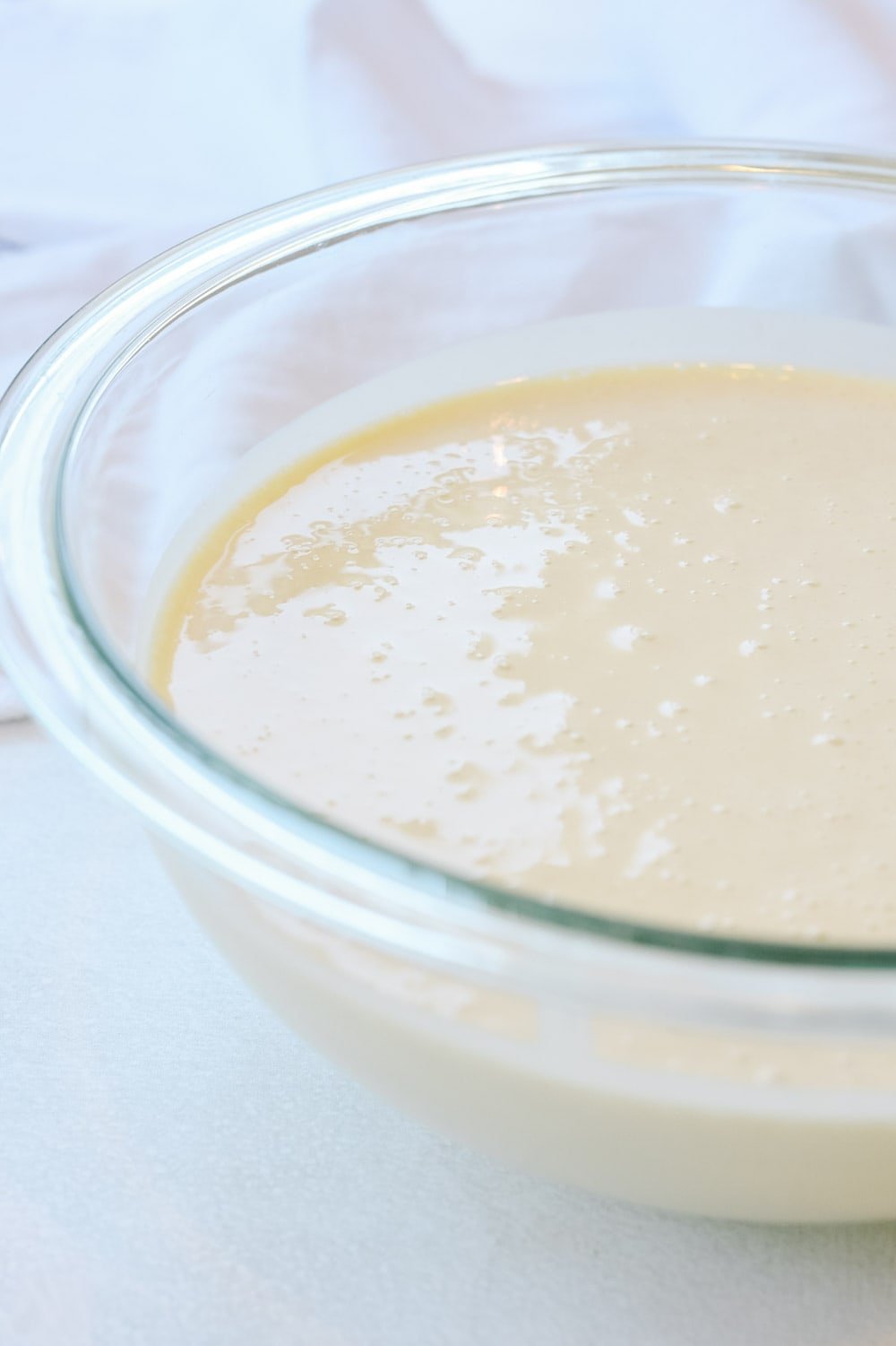 crepe batter in a bowl