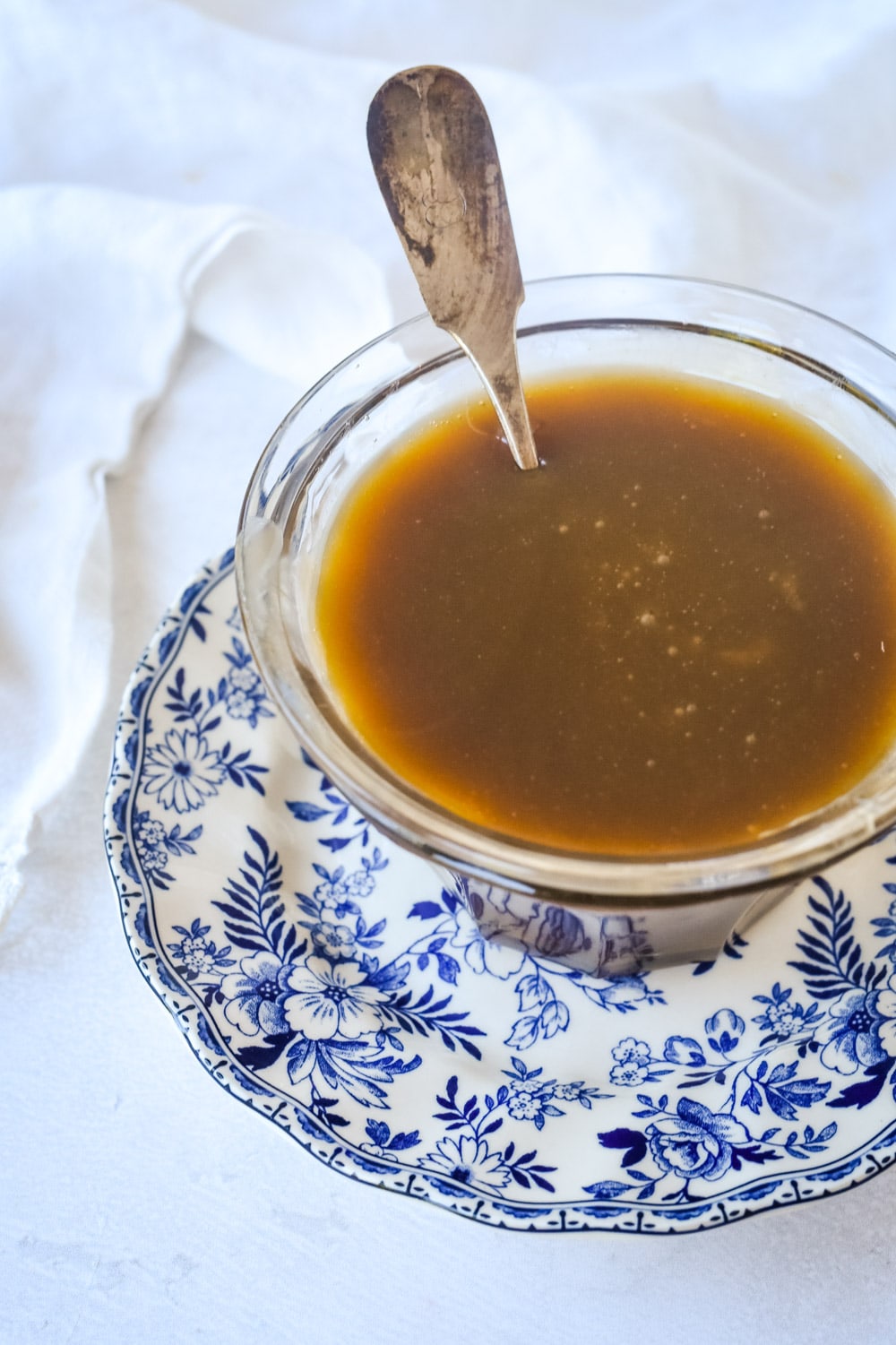 caramel sauce in a dish