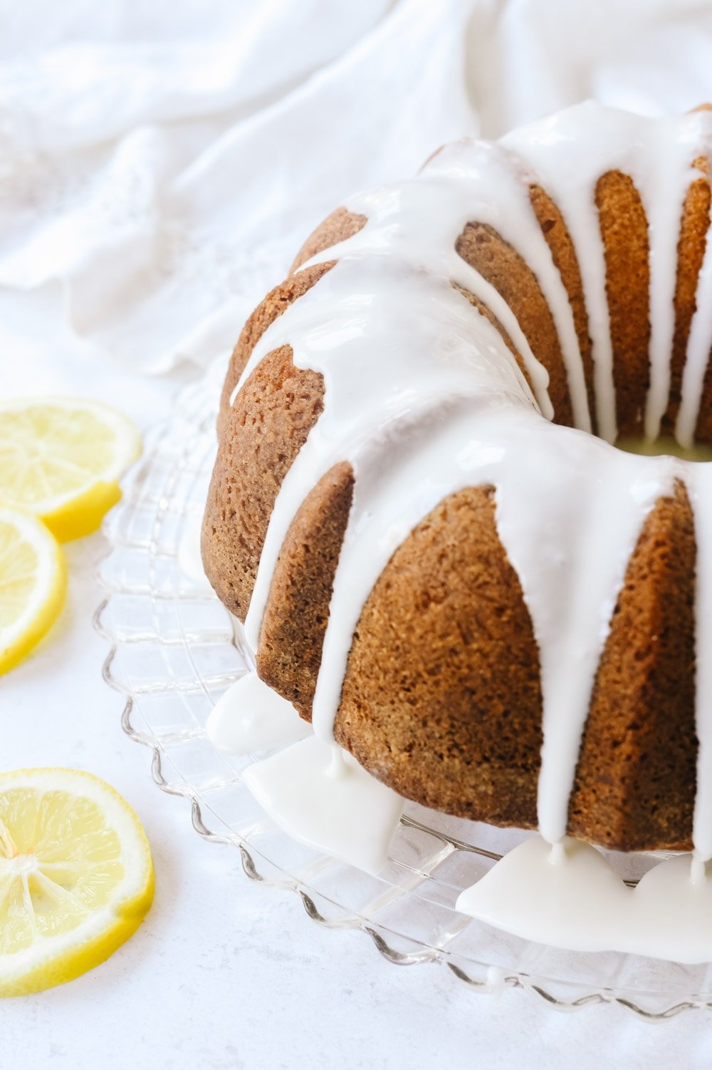 lemon pound cake with glaze