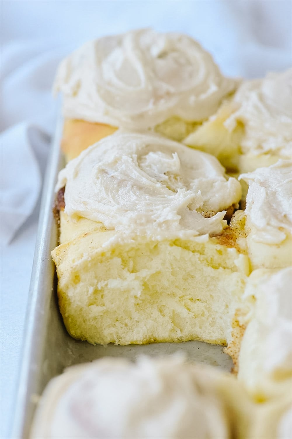 Frosted cinnamon roll