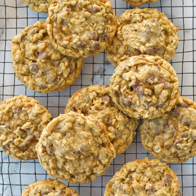 cowboy cookies on a
