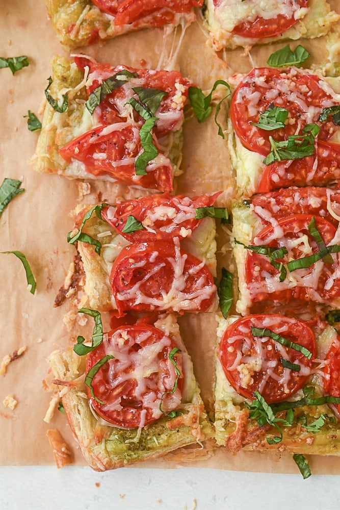 squares of tomato tart