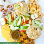 fall snack board with apples