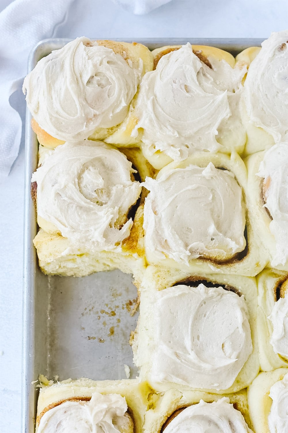 cinnamon rolls in a pan