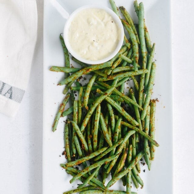 plate of green beans