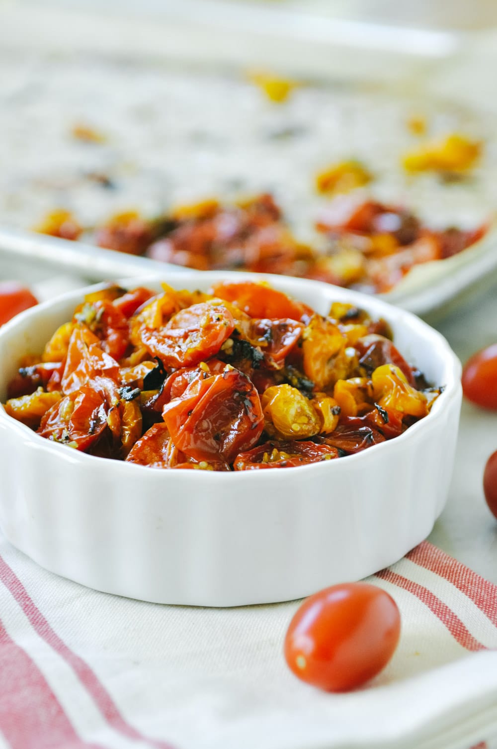 bowl of roasted cherry tomatoes