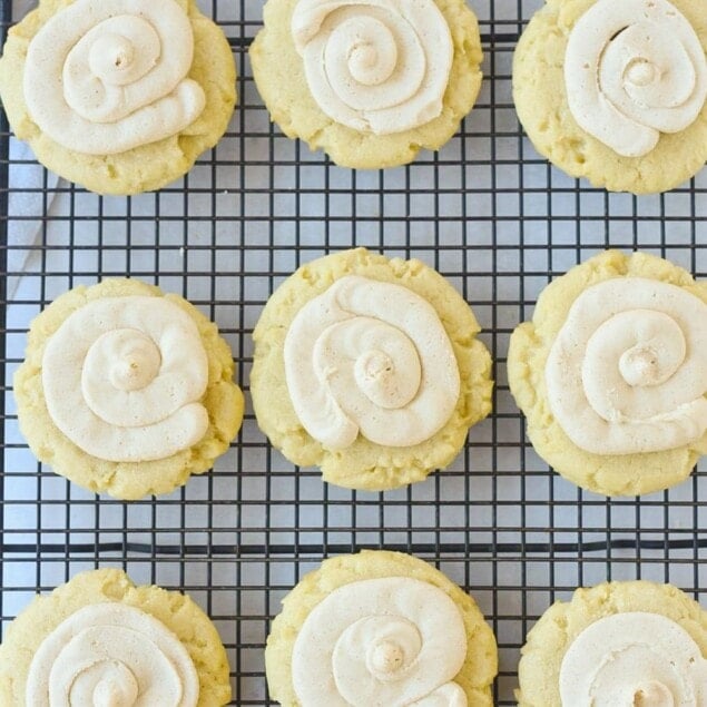 frosted brown butter cookies