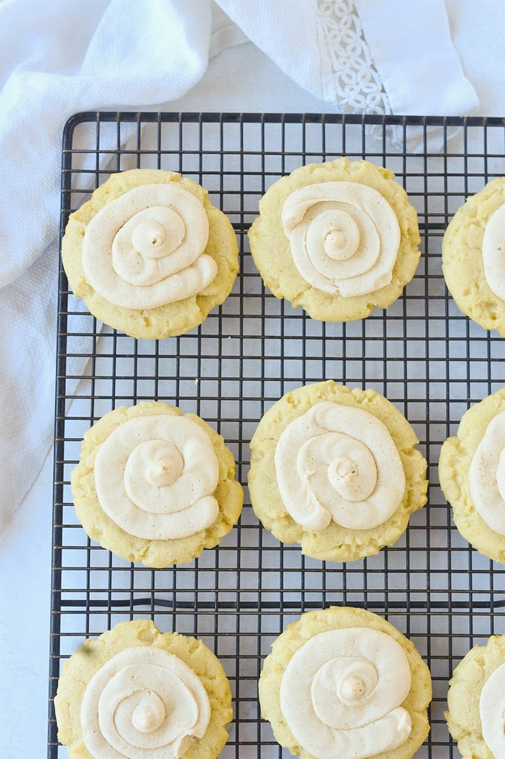 brown butter cookies on a cooling rack