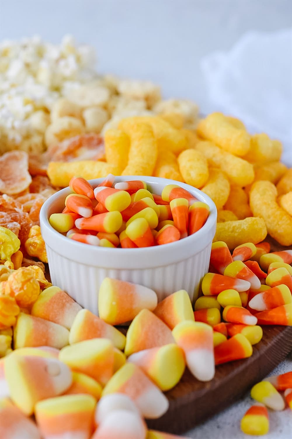 candy corn snack board treat ideas