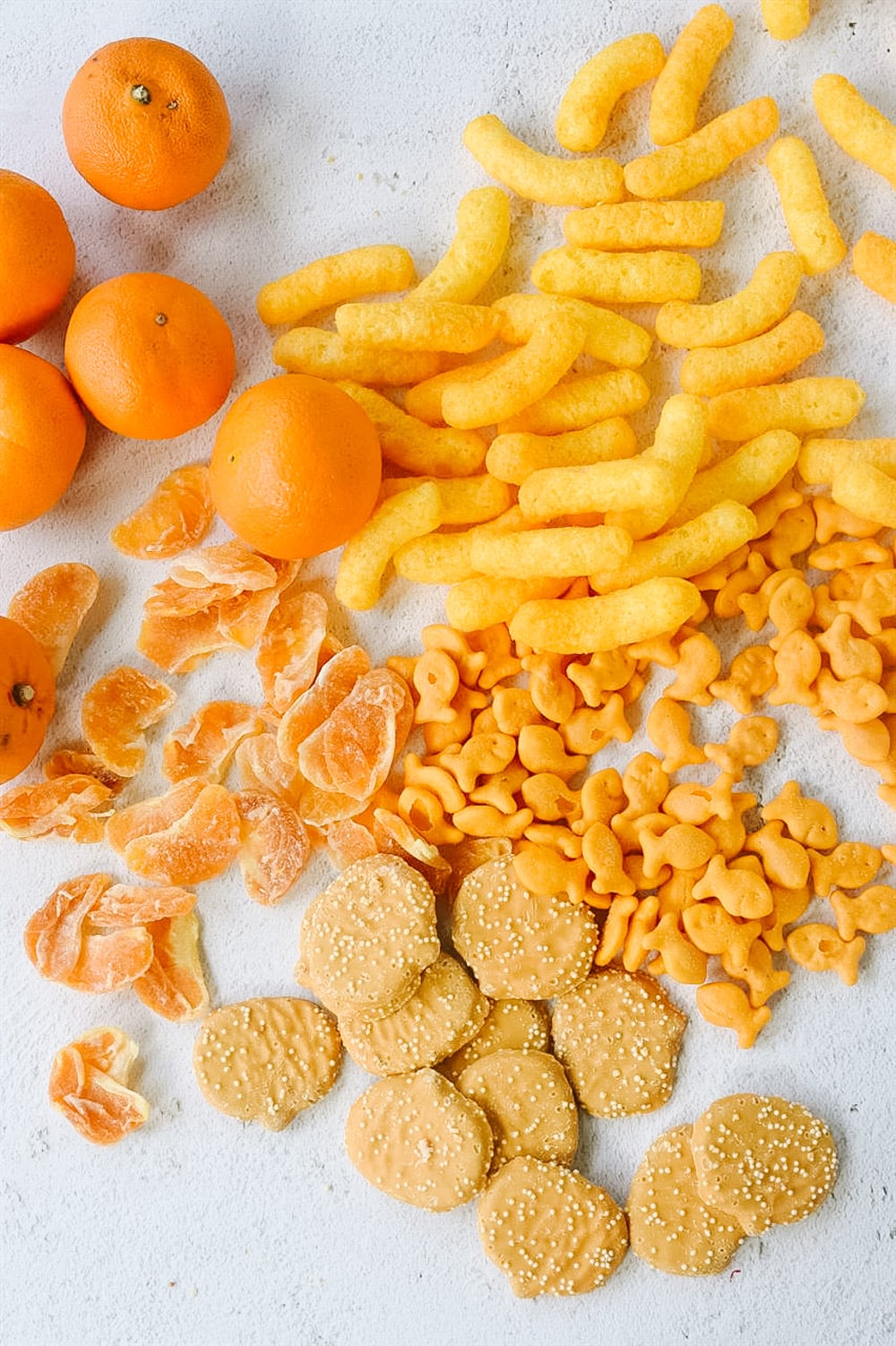 orange colored snacks