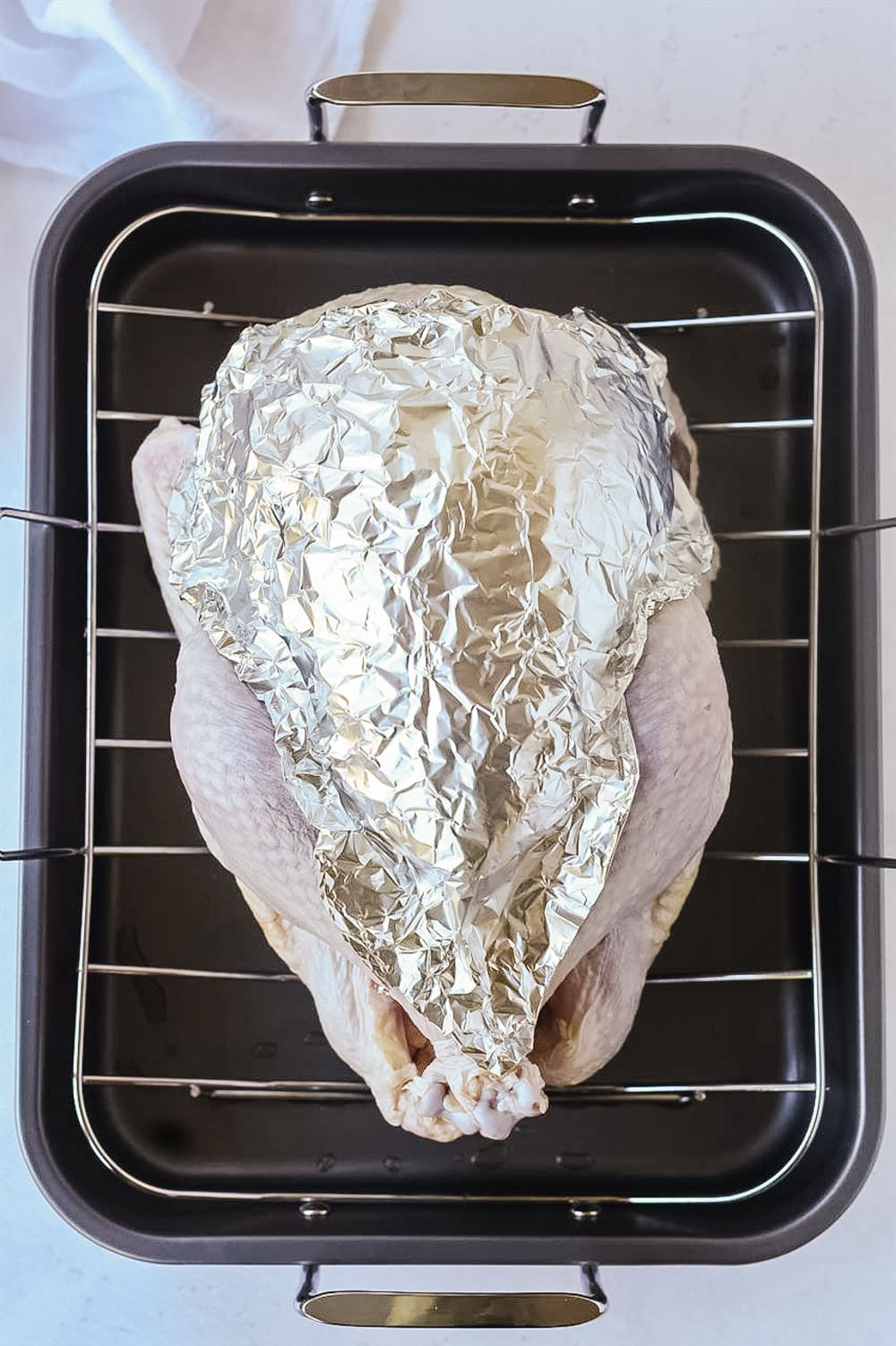 Foil over a turkey