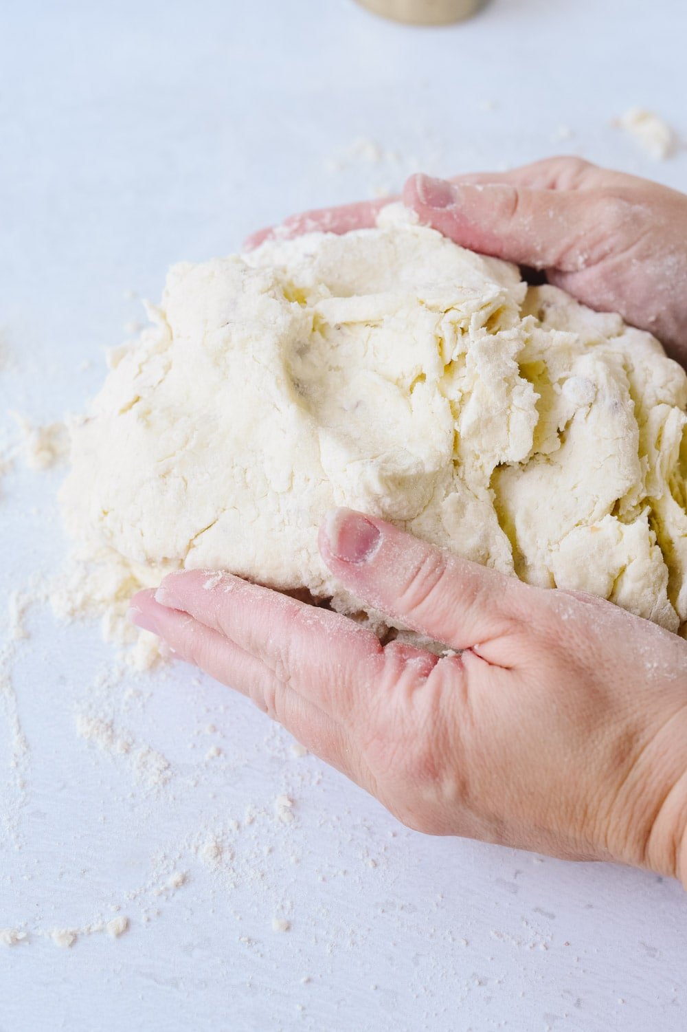 hands on scone dough