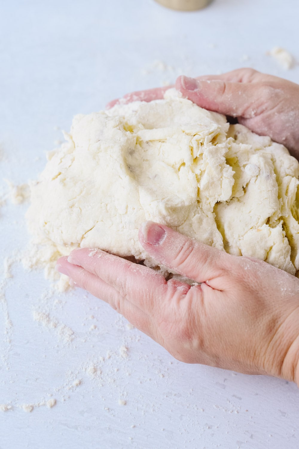 hands on scone dough