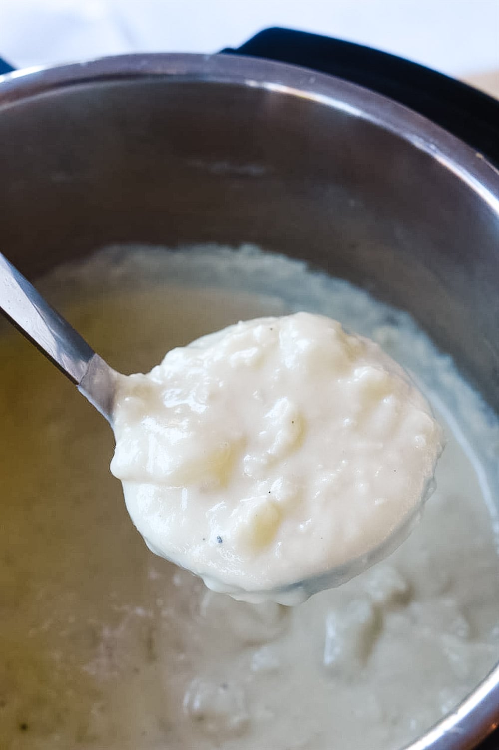 instant pot potato soup in pot