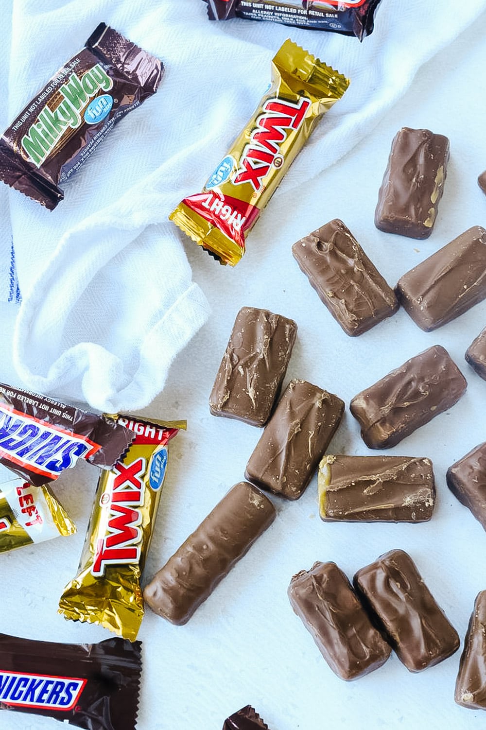 different candy bars for cake