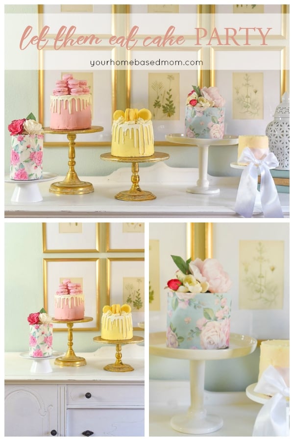 display of five cakes