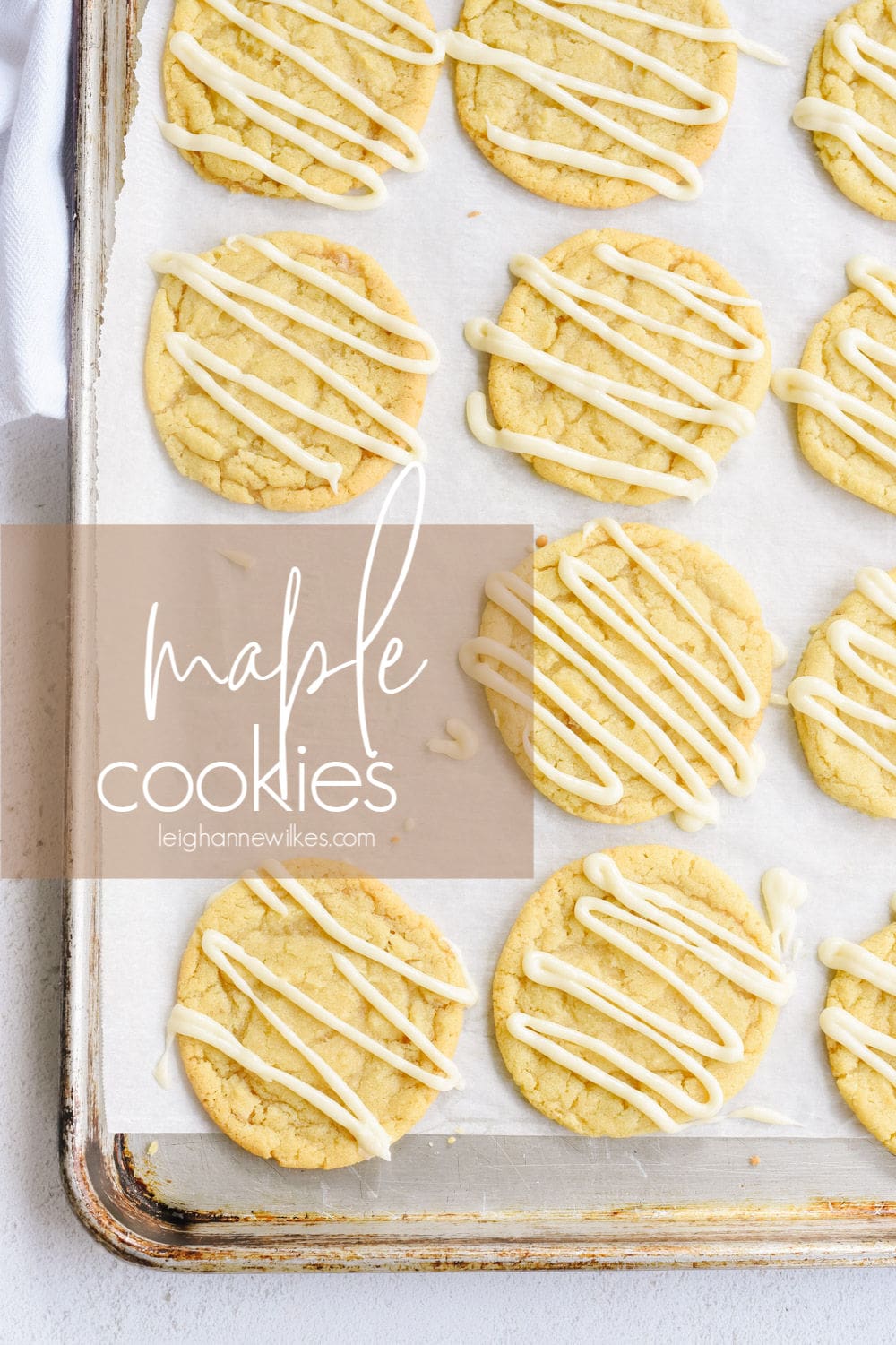 drizzled maple sugar cookies
