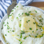bowl of instant pot mashed potatoes