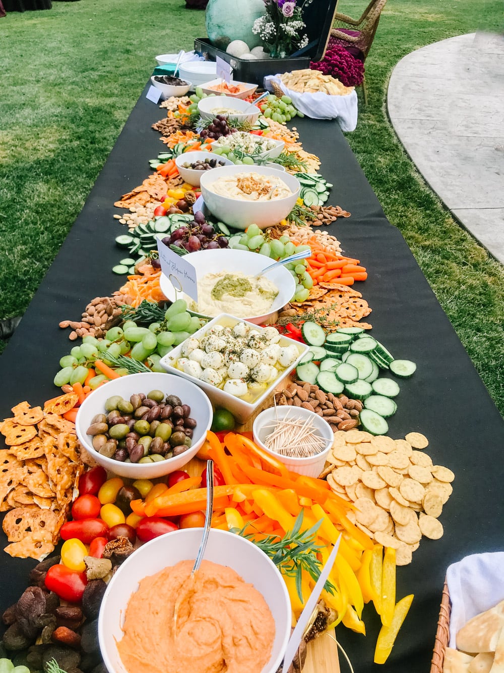 overview of a grazing table.