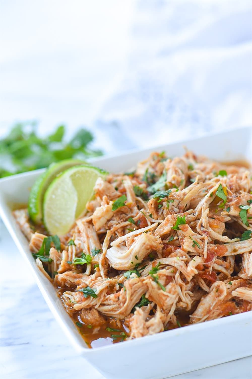 Instant Pot Mexican Chicken in a bowl