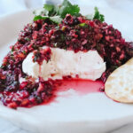 cranberry salsa over cream cheese