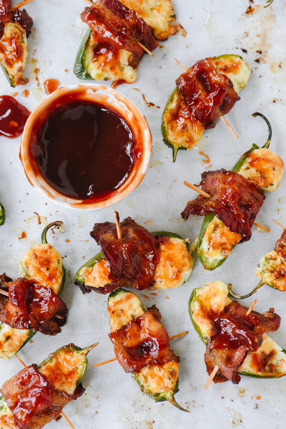 overhead shot of jalapeno poppers