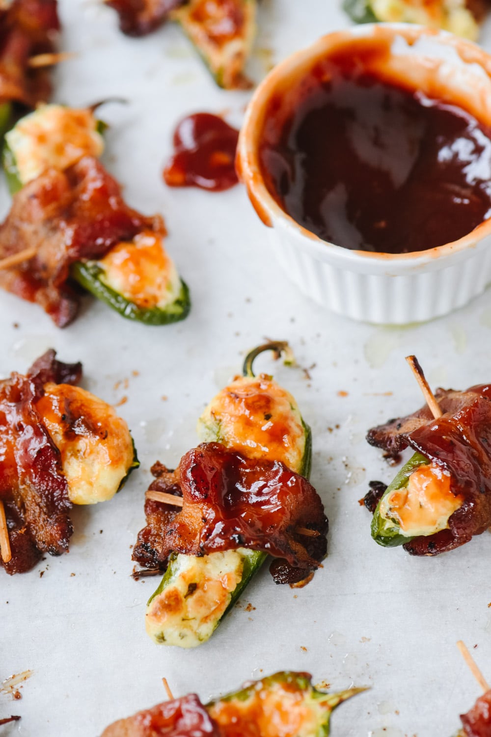 jalapeno poppers with BBQ sauce